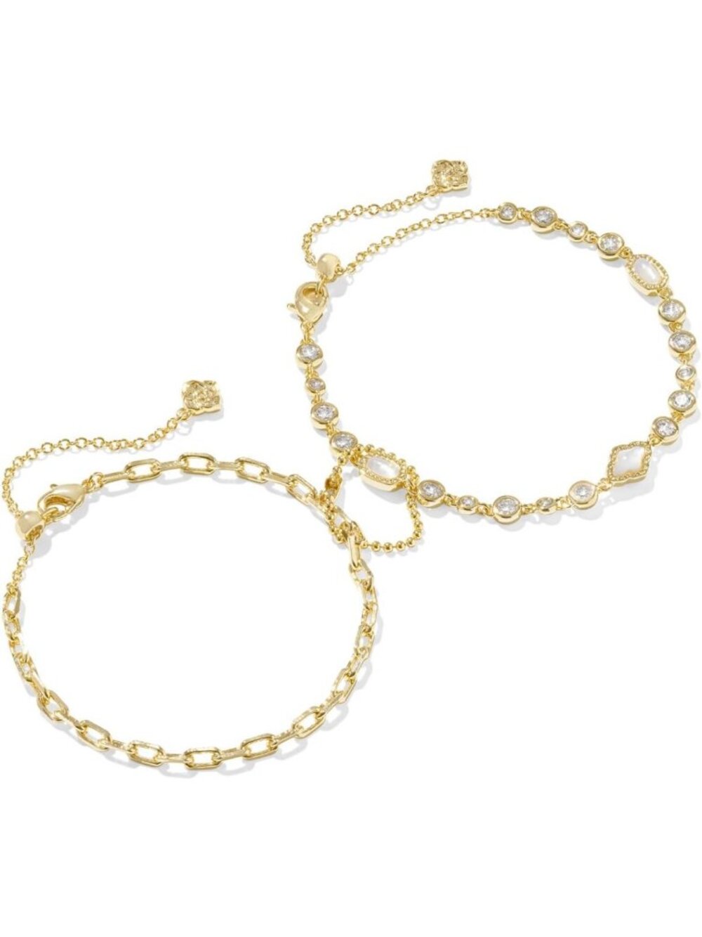 Delicate Chain Bracelets Set of 2 | Mini Elisa & Abbie Style | Trendy Jewelry